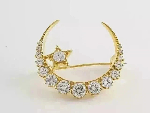 Spilla ciondolo stella luna