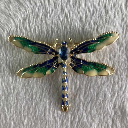 Spilla libellula smaltata - libellula,