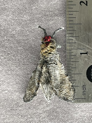 Spilla falena tessuto - tessuto, con