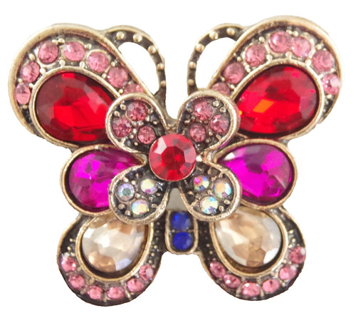 Mini spilla farfalla strass - spilla,