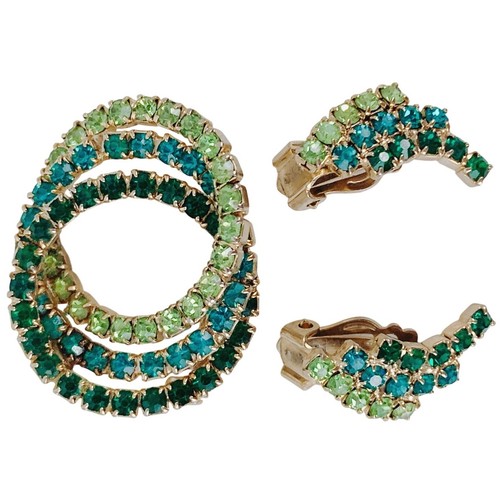 Set orecchini spilla strass