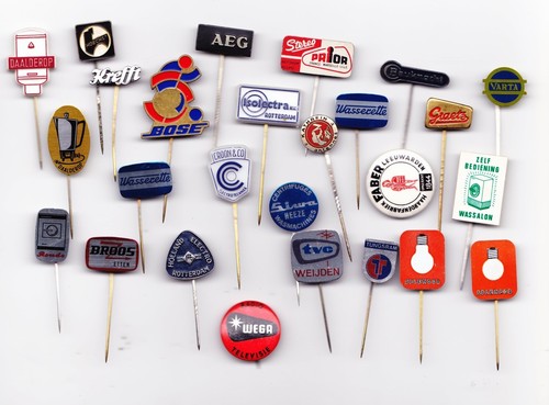 Vintage electric pin badges - vintage,