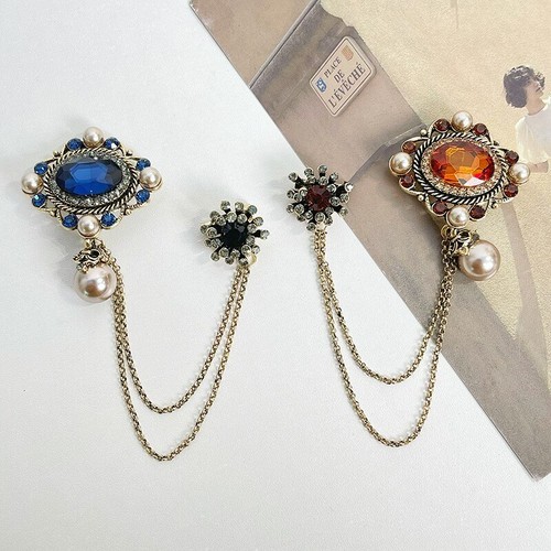 Spille donna vintage strass